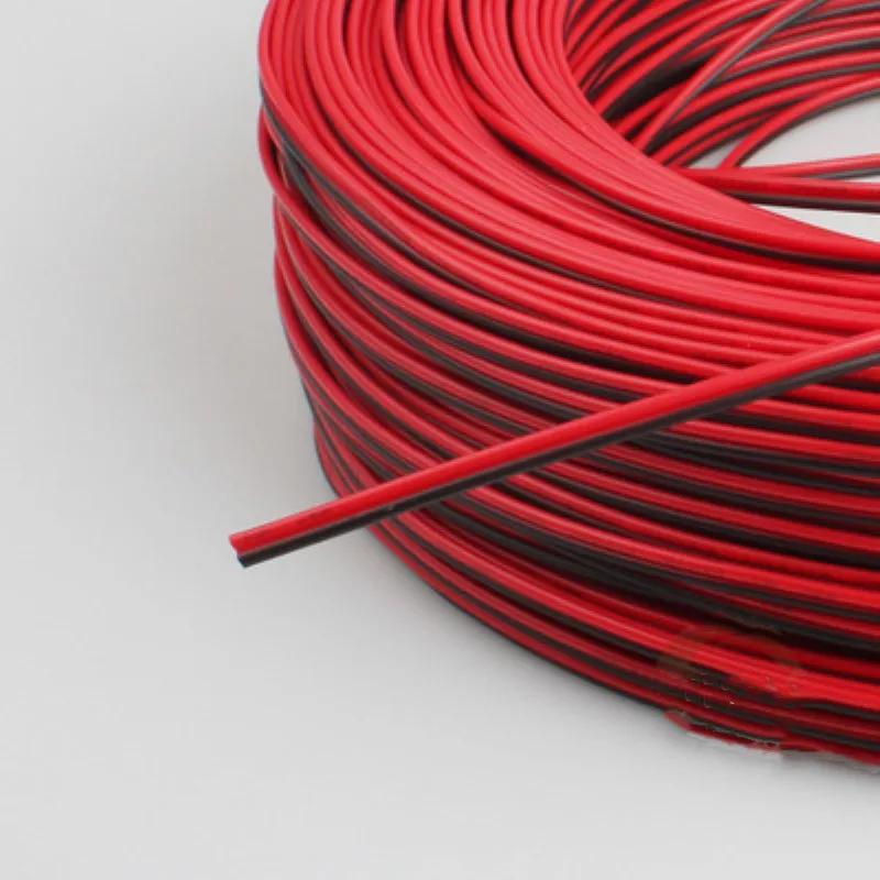 10 метров 18/20/22/24 Gauge AWG 2 контактный провод из бескислородной меди ПВХ изоляцией расширение для светодиодов ленточный кабель красные, черные провода