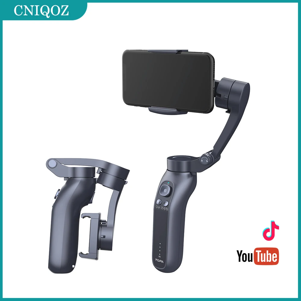 CNL7B cardán 3 ejes de Smartphone estabilizador Bluetooth Selfie Stick para Gopro cámara de vídeo Tik Youtube Tok Vlog
