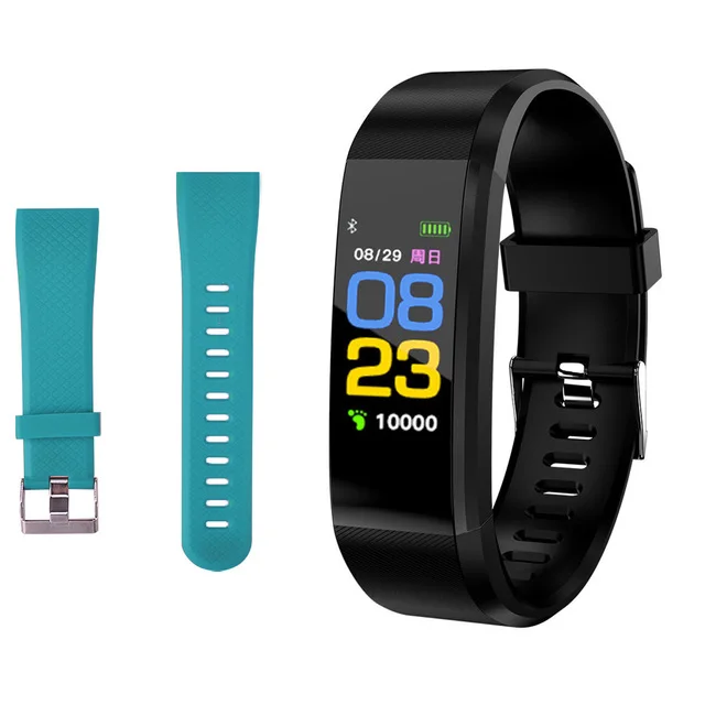 115 plus, умный Браслет для здоровья, браслет для измерения артериального давления, фитнес-трекер, браслет для xiaomi huawei iOS Band 3, умные часы - Цвет: As the picture show1