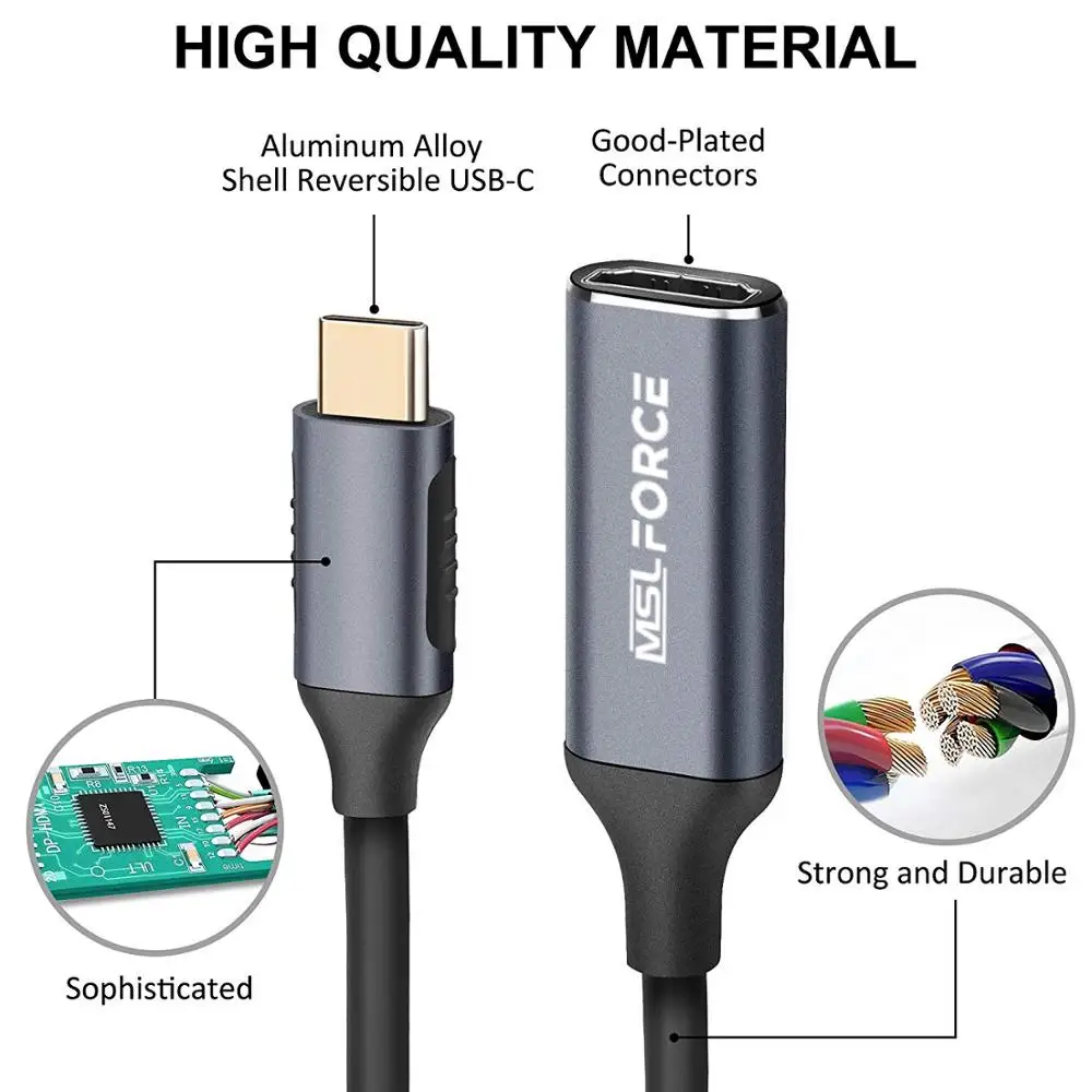 Кабель адаптер USB Type C в HDMI внешний кабель переходник штырь гнездо для MacBook 2019 Huawei