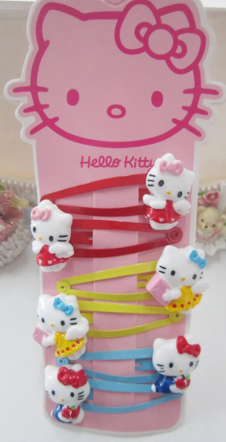 Милые банты hello kitty, банты для волос для девочек, аксессуары для волос, резинки для волос, головная повязка принцессы - Цвет: 4