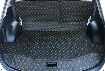 

Luxury 3 Pcs 3 Colors Cargo Liner Car Trunk Mat For TOYOTA RAV4 2016 Carpet Interior Floor Mats Leather Pad Car-Styling