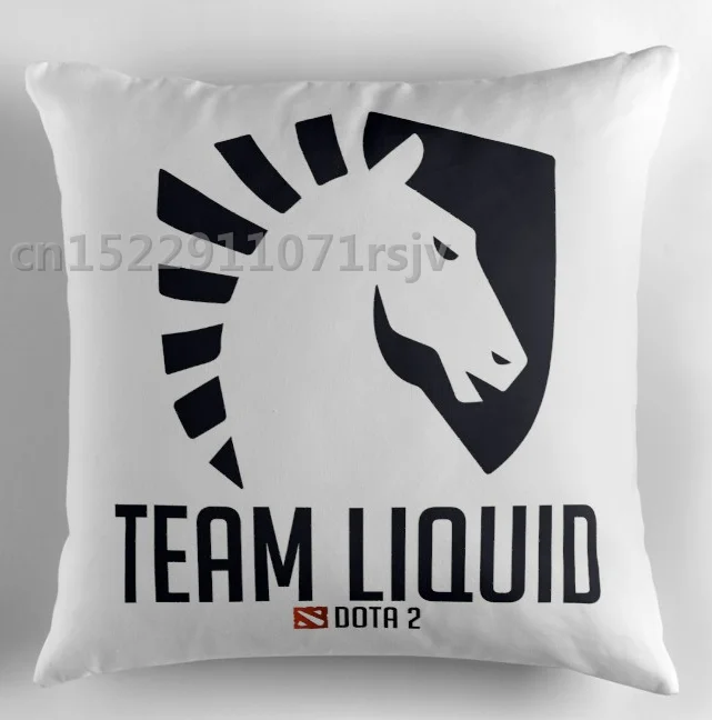 photo color Team Liquid Dota 2 логотип Champion 2 боковые подушки чехол s Подушка Чехол из хлопка Подушка Чехол размером 45*45 см 55X55 см(две стороны - Цвет: photo color
