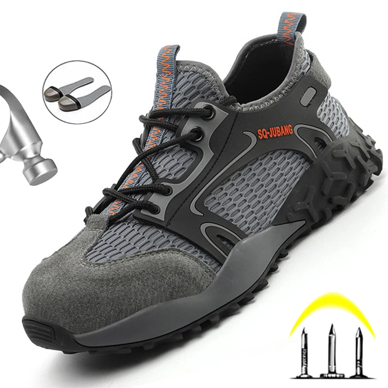 Male Work Safety Shoes Men Boots Outdoor Military Boots Steel Toe Working Shoes For Men Shoes Puncture Proof Safety Shoes 2020