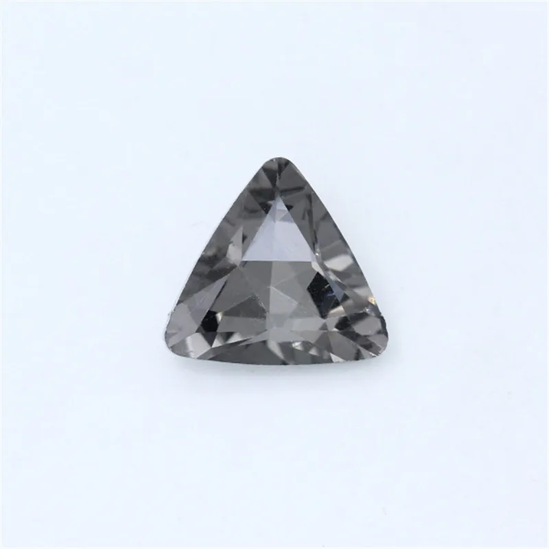 Grey 8mm 10 шт. треугольные хрустальные 3D Подвески для ногтей Белые AB Стразы с серебряным острым дном голографическое искусство ногтей украшение маникюр - Цвет: Grey 8mm