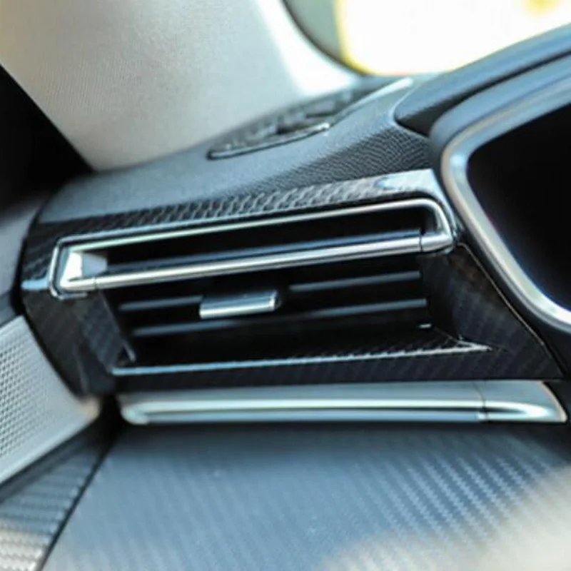 Tonlinker внутренний автомобильный воздуховод передней панели наклейка для peugeot 508L автомобильный Стайлинг 1/2 шт. ABS углеродное покрытие наклейка