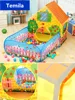 Portable Play Kids Tent with LED light Children Indoor Outdoor Ocean Ball pool game tent Castle Room House toy 2