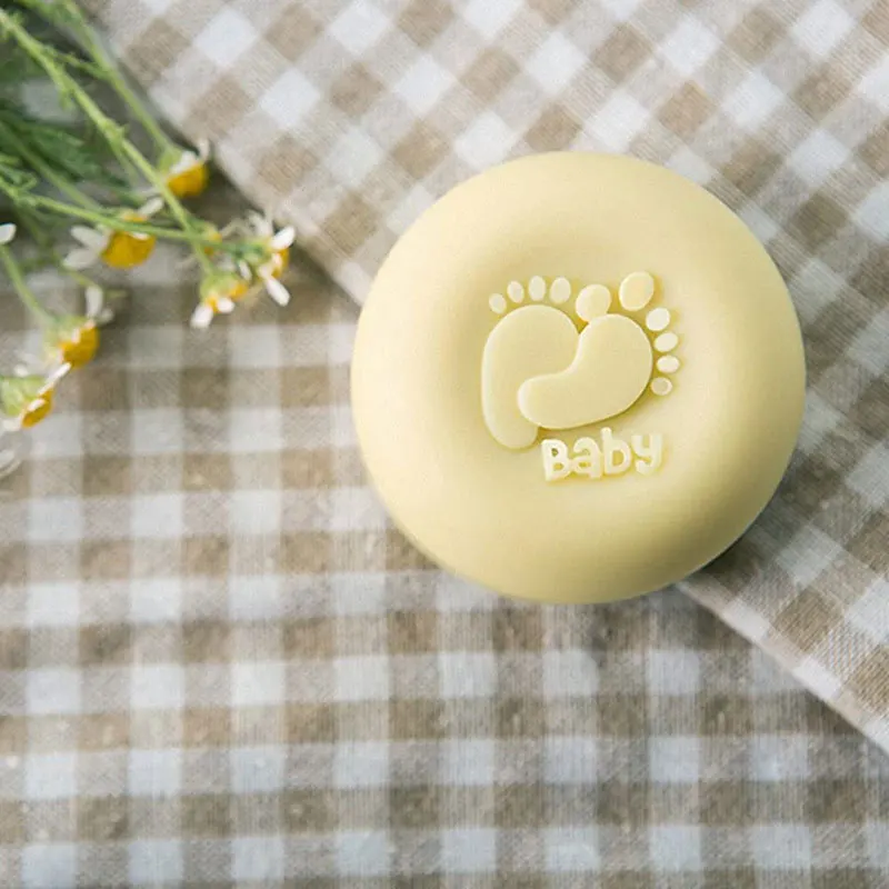 1Pcs Silicone Soap Molds Shapes Baby Feet Soap Mold Silicone Molds for Baby Shower Handmade Mold