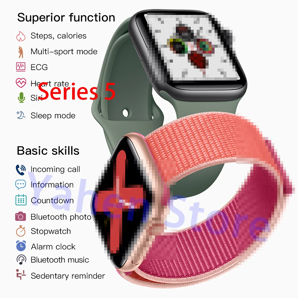  iwo 12 Smart Watch 40MM 44MM 1:1 series 5 UI For Apple IOS Android phone Heart Rate smartwatch PK I - 4000285234582