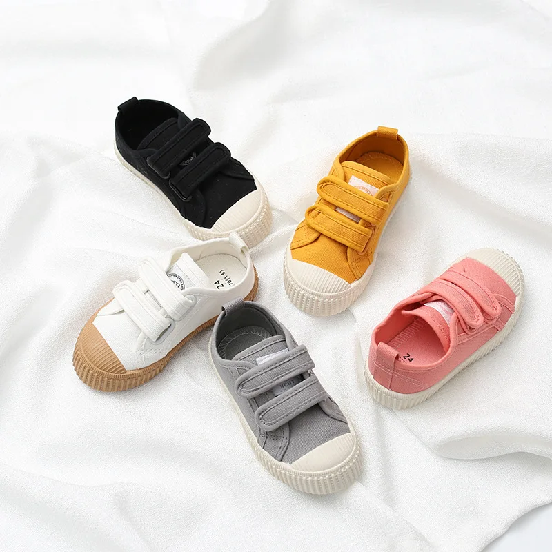 

Children Canvas Shoes Korean-style Fashion Anti-slip Casual Canvas Shoes Lazy Velcro Canvas Shoes CHILDREN'S Shoes