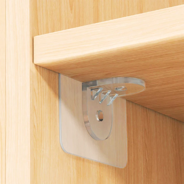 20/10/5Db Polc Tartó Ragasztócsapok Műanyag Szekrény Klipek Fali Fogas Konyhai Fürdőszobai Kiegészítőkhöz - Image 5