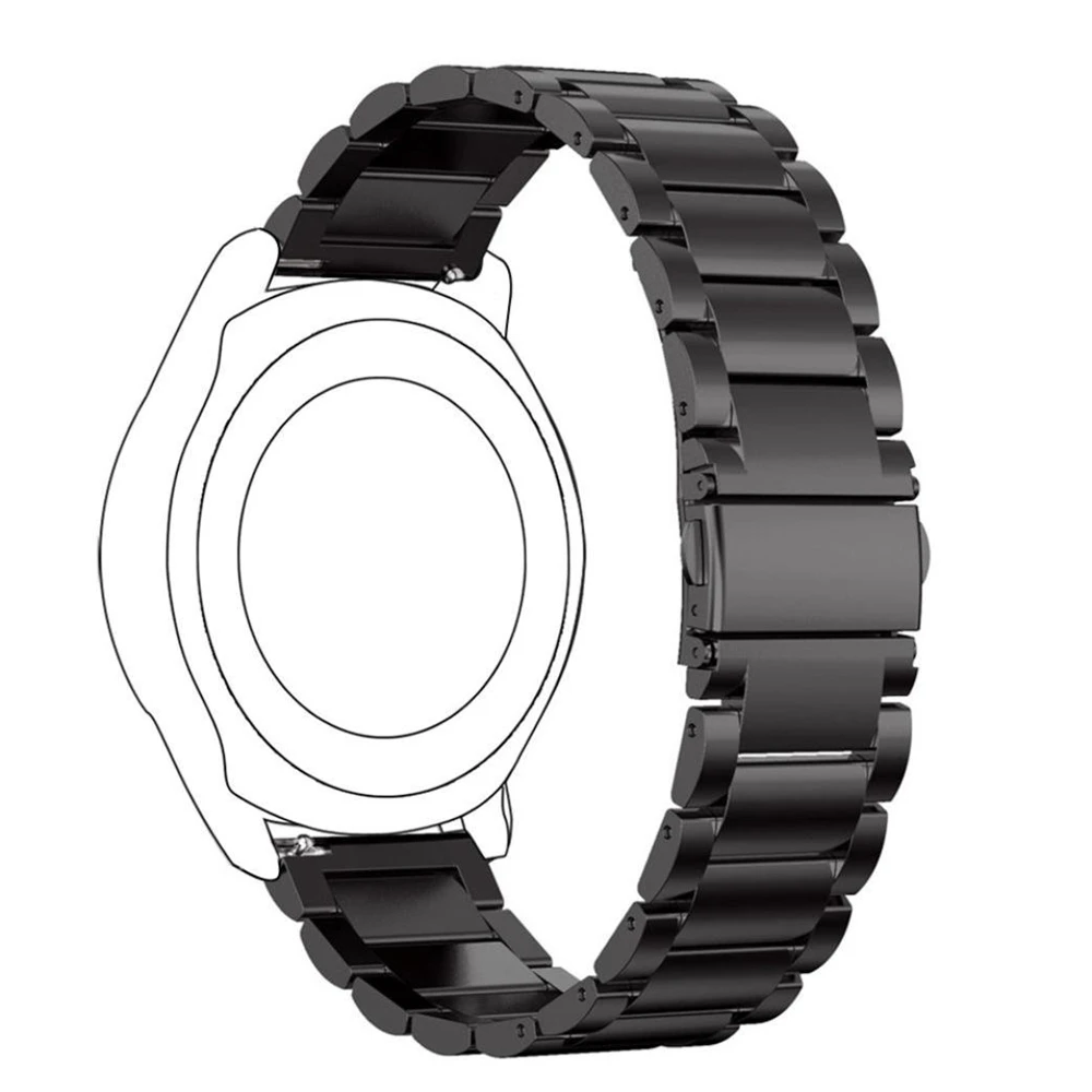 

20mm 22mm Width Stainless Steel Band for Samsung Gear Sport S2 S3 Galaxy 42mm 46mm Watch Strap Metal Wristband