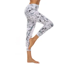 Штаны для йоги с высокой талией, с принтом, для фитнеса, Ropa Lulu, леггинсы, тянущиеся, для спортзала, тренировочные штаны