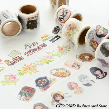 

Hipster Watercolor GIRL'S Washi Tape DIY Shredded Adhesive Tape Hipster Food PDA Decoration 10