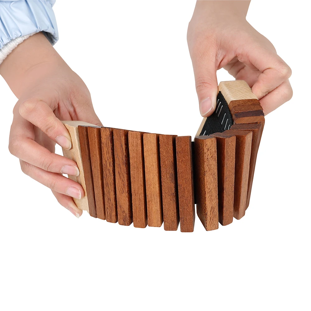 Description Picture 2 of itemOrff Musical Instruments Wooden Castanets Clapper Shaker Percussion Tooth Wood Sounder Kids Educational Toys Beginner Allegro