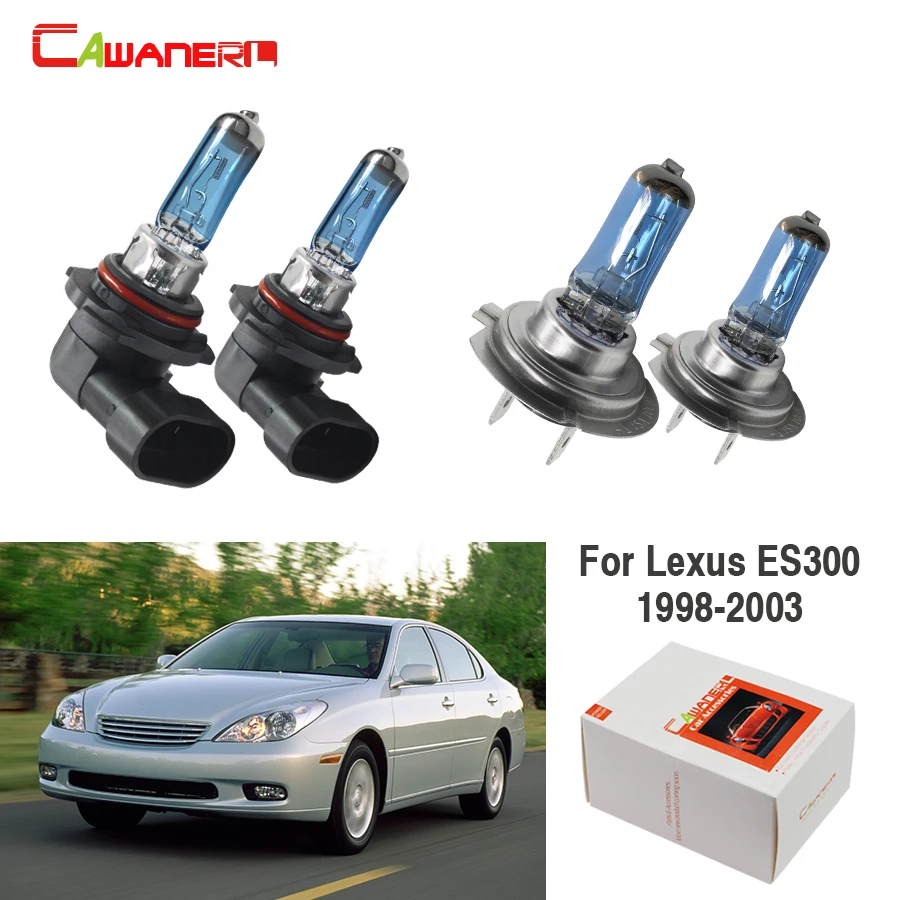 Cawanerl 2 Pair 100W Car Light Headlight Halogen Lamp High Beam + Low For Lexus ES300 Sedan 3.0L 1998-2003 | Автомобили и