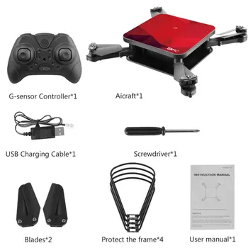 

SMRC S1 Foldable Quadcopter Mini Wi-Fi RC Drone with 0.3MP Camera Altitude Hold Headless Mode Gravity Sensor APP Control