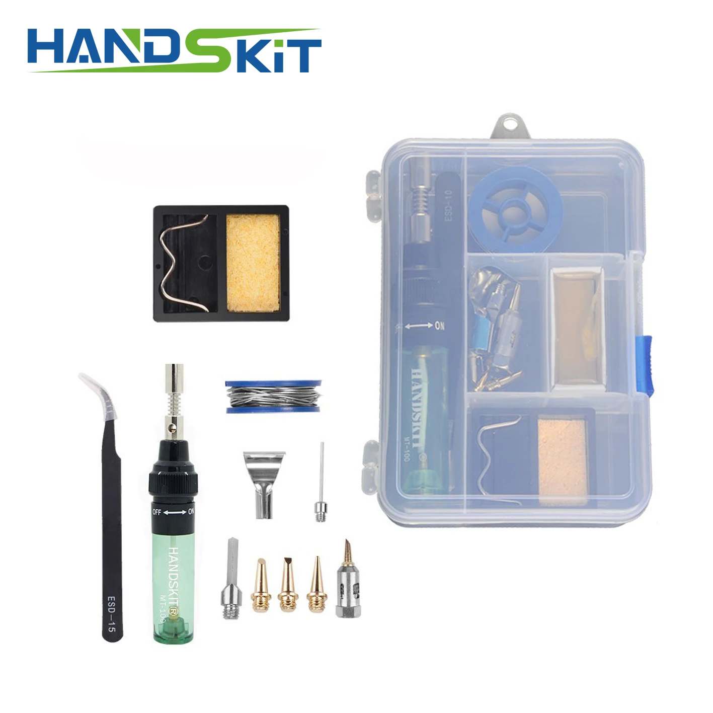 Handskit Газовый паяльник Электрический фонарь беспроводной для улицы DIY бутановый