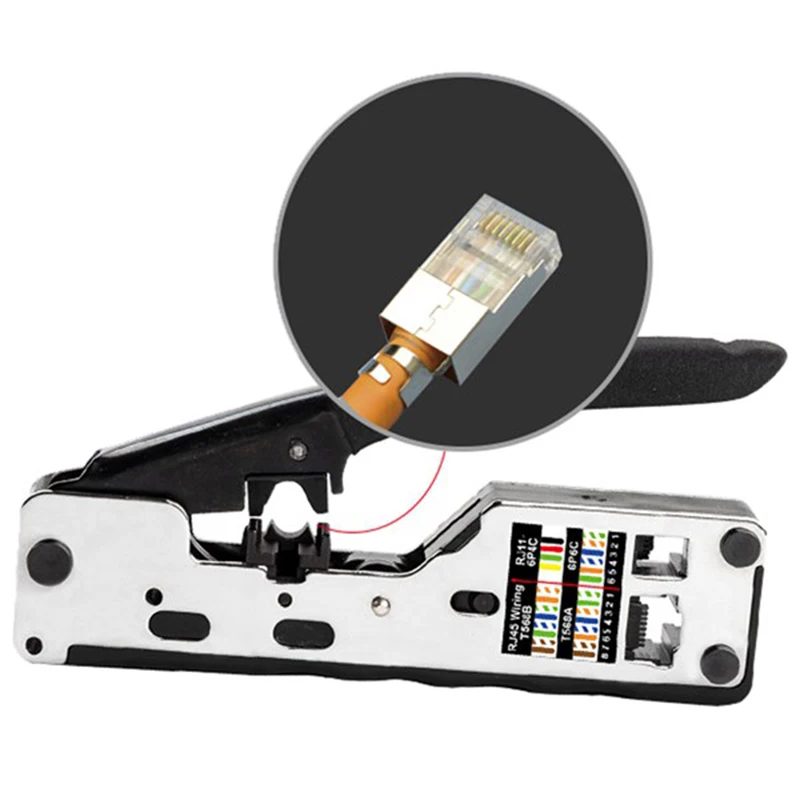 Топ-комбо сети Rj45 Инструмент Телеком Обжимные Щипцы для Rj45 Cat7 Cat6A Cat6 Cat5 Rj11 Rj12 Модульные вилки металлические зажимы плоскогубцы