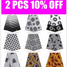 Африканская вощеная ткань принтом Гана воск Анкара африканская Ткань 6 ярдов Хлопок Гана для свадьбы 92124