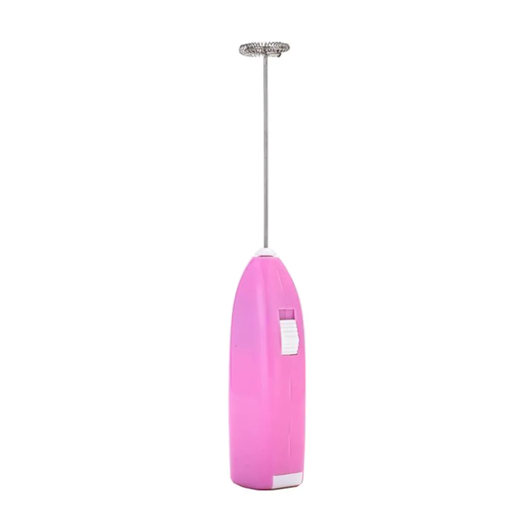 Электрический венчик модный вспениватель молока для горячих напитков пенообразователь венчик миксер мешалка взбиватель яиц - Цвет: Pink