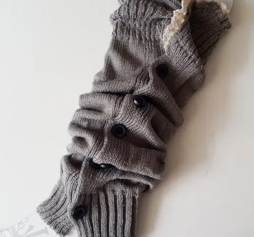 Lace button down Leg Warmers Ballet Dance Warm up knitted booty Gaiters Boot Cuffs Stocking Socks Boot Covers Leggings Tight #3653