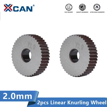 

XCAN Anti Slip Single Straight Coarse 2pcs 2.0mm Set for Metal Lathe Diameter 28mm HSS Wheel Lathe Knurling Tools