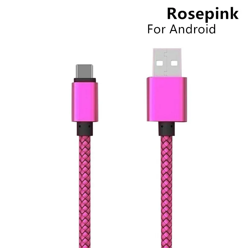 1 м/2 м/3 м кабель зарядного устройства для телефона type C Usb C кабель быстрой зарядки для samsung Galaxy Note A20 A30 A40 A50 A60 A70 A80 M20 M30 A6S Pro - Цвет: rose pink