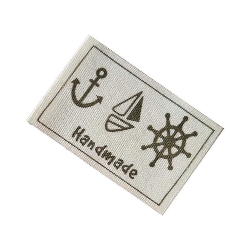 Ярлыки для одежды ручной работы 50 шт./лот|cotton printed labels|custom labelsprinted cotton labels |