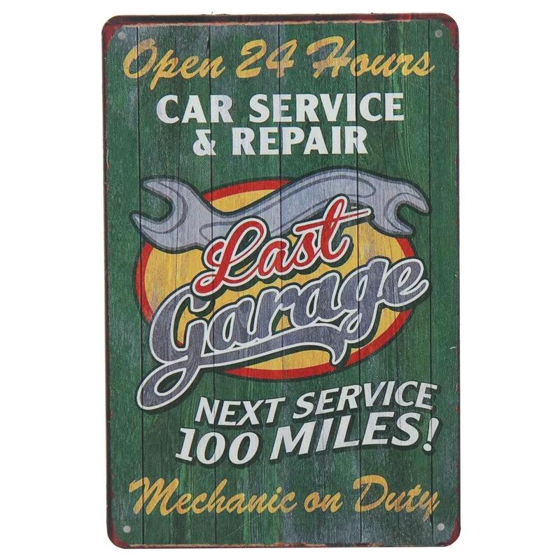 Vintage Metal Tin Signs Stickers Iron Wall Decor Tintin Plaque Garage Services Auto Parts Sign Poster Plate Painting 30X20CM H23