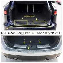 

Lapetus Rear Bumper Protector Door Sill Scuff Plate Cover Trim 3 Pcs Fit For Jaguar F-Pace 2017 - 2020 Stainless Steel Interior