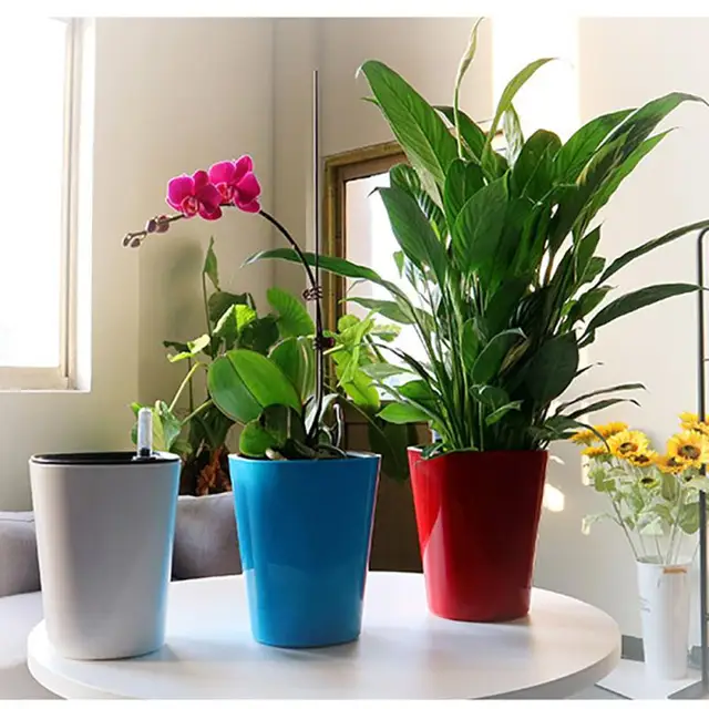 2020 Új Pp Önöntő Ültetvények Virágcserepek Beltéri Vízszintű Mutatók Asztali Zöld Növényi Edény Kerti Ház Dekoratív - Image 2