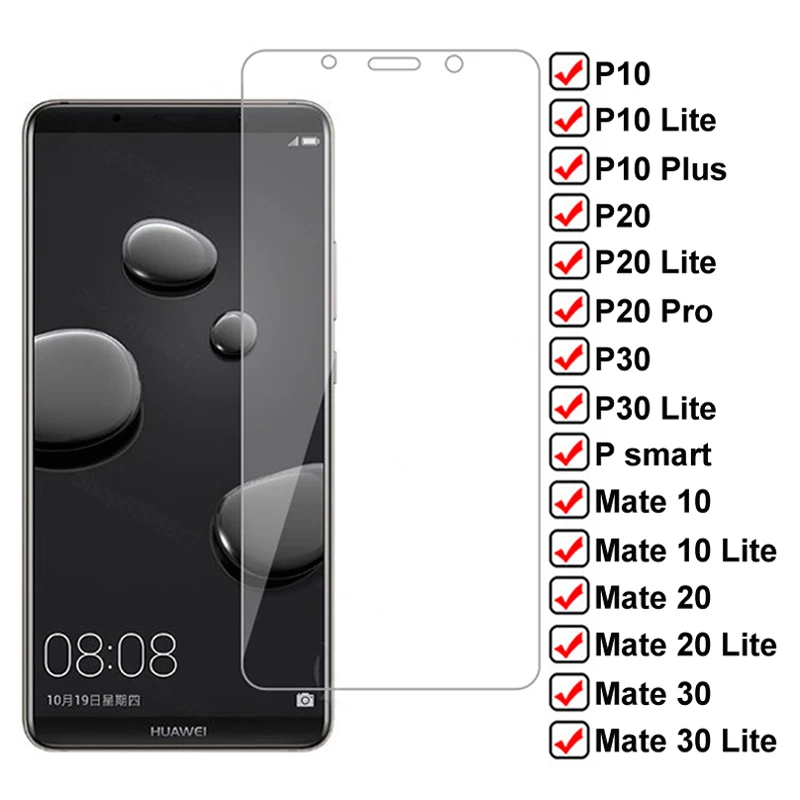 phone protector 9H HD Tempered Glass For Huawei P10 Plus P20 Pro P30 Lite P Smart 2019 Screen Protector Mate 10 20 30 Lite Protective Glass Film t mobile screen protector
