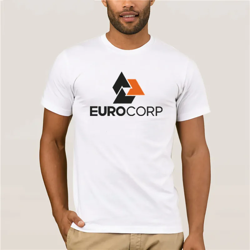 Футболка для мужчин уникальная игра высокое качество хлопок принт eurocorp. мужские