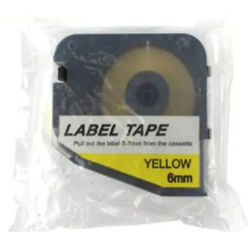 yellow 6MM 6 мм/9 мм/12 мм Этикетка Бумага/наклейка белый/желтый цвет 8 м для LK-320/320 P ПВХ трубки, принтер линии Марка принтер провода Марка - Цвет: yellow 6MM