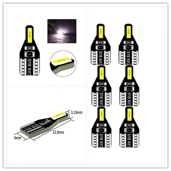 

10Pcs T10 Led Canbus white light W5W Led Bulbs More Brighter Reading License Light Dome Plate White Signal Lamp Car Interior
