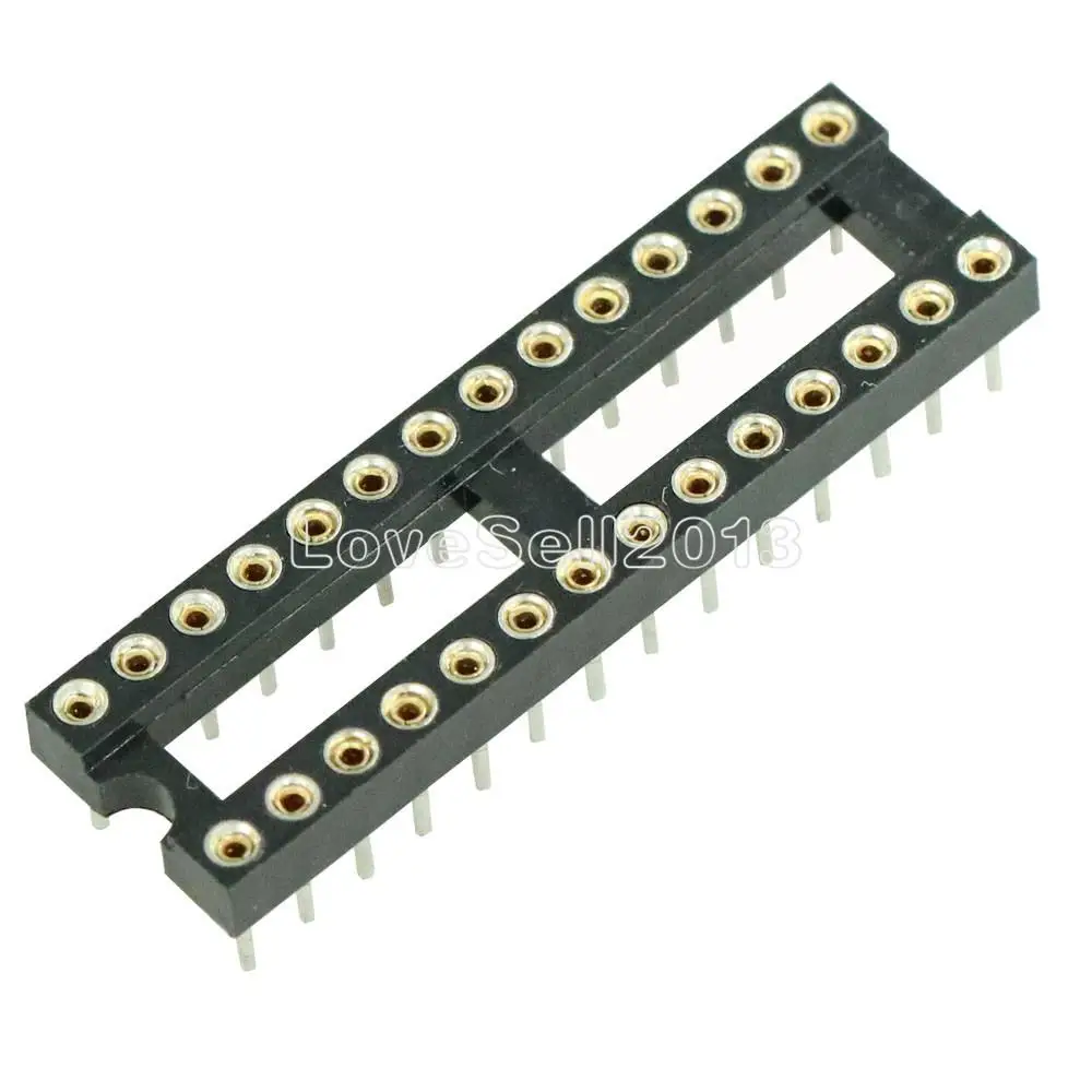 10PCS 28 Pin DIP IC Sockets Adaptor Solder Type Narrow 