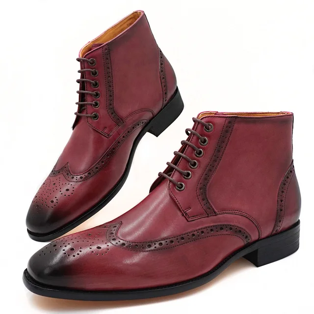 Luxury Men’s Boots Genuine Leather Ankle Boots High Grade Men Dress