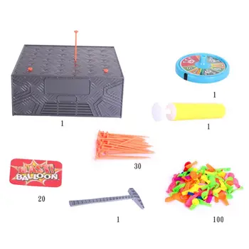 

1 Set Explosive Balloon Smash Funny Game Stimulating Thriller Table Games Children Tricky Toy