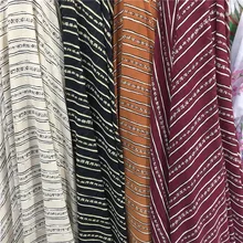 Tecidos Tissus Au Metre,, 4 цвета, знаменитая полосатая шифоновая рубашка с принтом и жемчугом, трикотажное платье и юбка, ткань