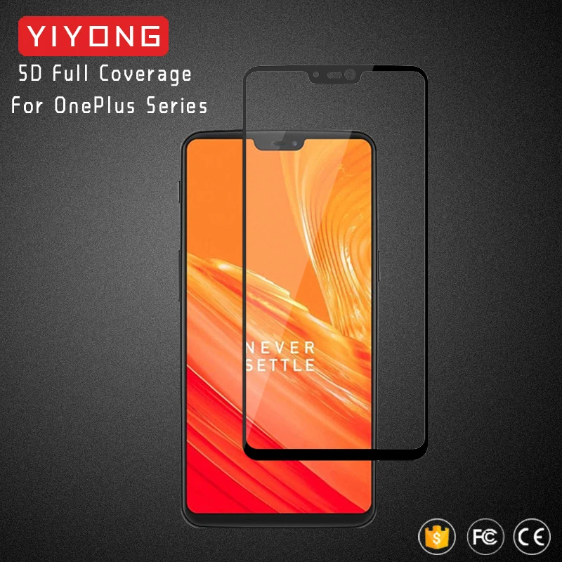 25 шт./лот YIYONG 5D полное покрытие Oneplus 6 5 3T 5T T закаленное стекло Защита экрана для One