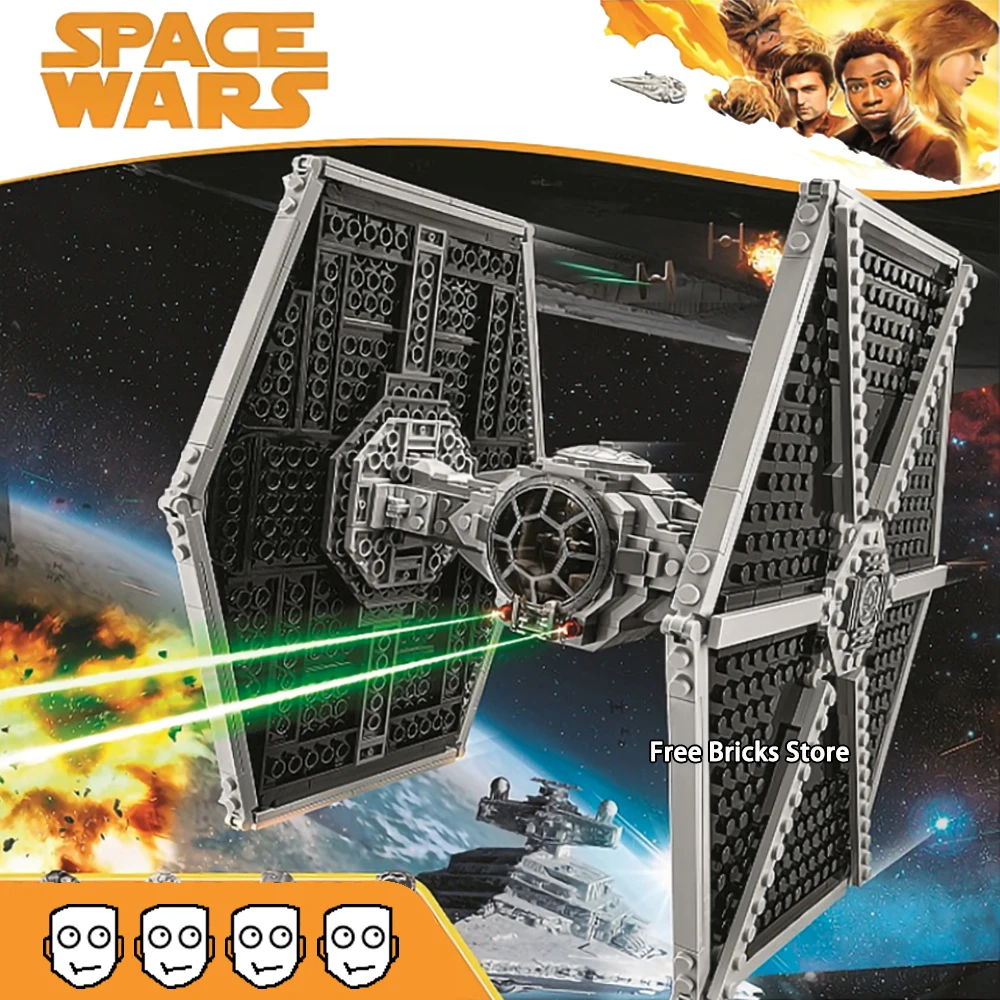 Fit Star Series Wars 75211, имперские фигурки истребителя галстука, 75101, сделай сам, развивающие строительные блоки, игрушки для детей, подарки, Bela 10900