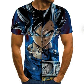 

Funny Dragon Ball graphic T-shirt anime Harajuku boy costume summer men's T-shirt 3D fashion O-neck tops size streetwear