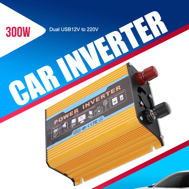 DC 12V к AC 220V адаптер инвертора питания автомобильный трансформатор напряжения умная защита от обратного хода