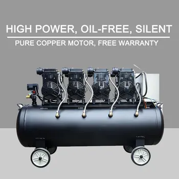 

220v 2.4kw-8.8kw Oil-free Air compressor High-Pressure Air Pump Silent Air Buffer Mute Woodworking Machinery, Medical Equipment