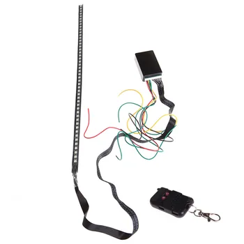 

56cm 48 LED 5050 Flash Car Strobe Remote Knight Rider Strip Light RGB