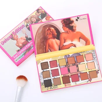 

Western Retro Style 18 Colors Pumpkin Color Eyeshadow Palette Makeup Shimmer Eye Shadow Make Up Lady Cosmetics Private Label