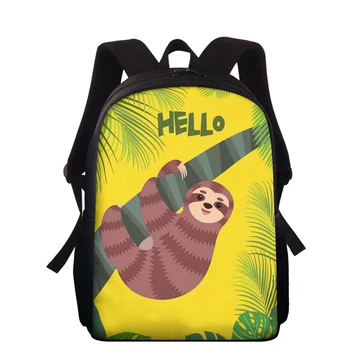 

THIKIN 2020 12-inch Mochilas Cute Cartoon Sloth Backpack For Toddler Girls Boys Children School Bags Daily Book Bag Customized
