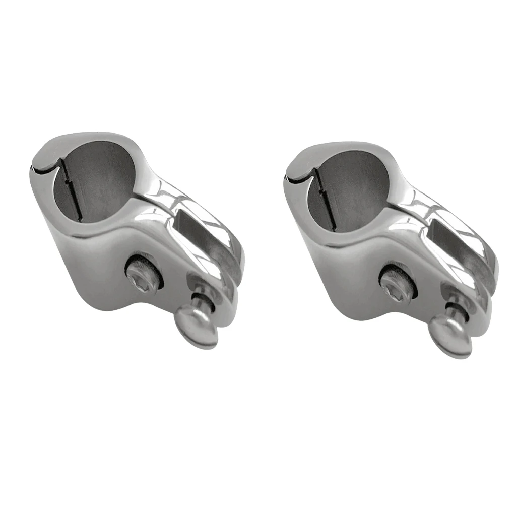 2pcs Boat Canopy Fitting Tube Knuckle Clamps for 25MM OD Tube Hinged Boat Parts Deck Cabin Hardware