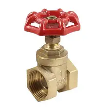 Латунный тон красная ручка газовый угол запорный клапан муфта " PT внутренняя резьба F/F